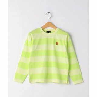 ユナイテッドアローズグリーンレーベルリラクシング(UNITED ARROWS green label relaxing)の【LIME】TJ ワンポイント ボーダー ロングスリーブ 100cm-130cm(Tシャツ/カットソー)