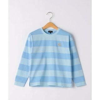 ユナイテッドアローズグリーンレーベルリラクシング(UNITED ARROWS green label relaxing)の【LT.BLUE】TJ ワンポイント ボーダー ロングスリーブ 100cm-130cm(Tシャツ/カットソー)