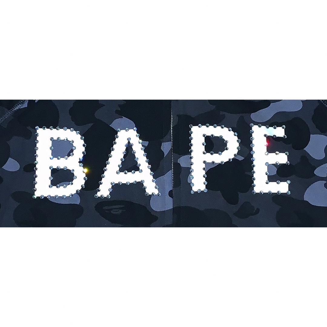 A BATHING APE - ☆激レア☆ APE BAPEロゴ ラインストーン パーカー M