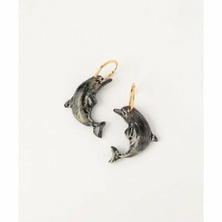 ユナイテッドアローズグリーンレーベルリラクシング(UNITED ARROWS green label relaxing)の【BLACK】<LEVENS JEWELS> DOLPHIN HOOPS ピアス(ピアス)