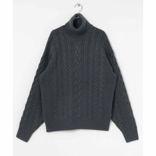 アーバンリサーチ(URBAN RESEARCH)の【GRAY】WASHABLEウールケーブルタートルニット(ニット/セーター)