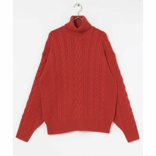 アーバンリサーチ(URBAN RESEARCH)の【RED】WASHABLEウールケーブルタートルニット(ニット/セーター)