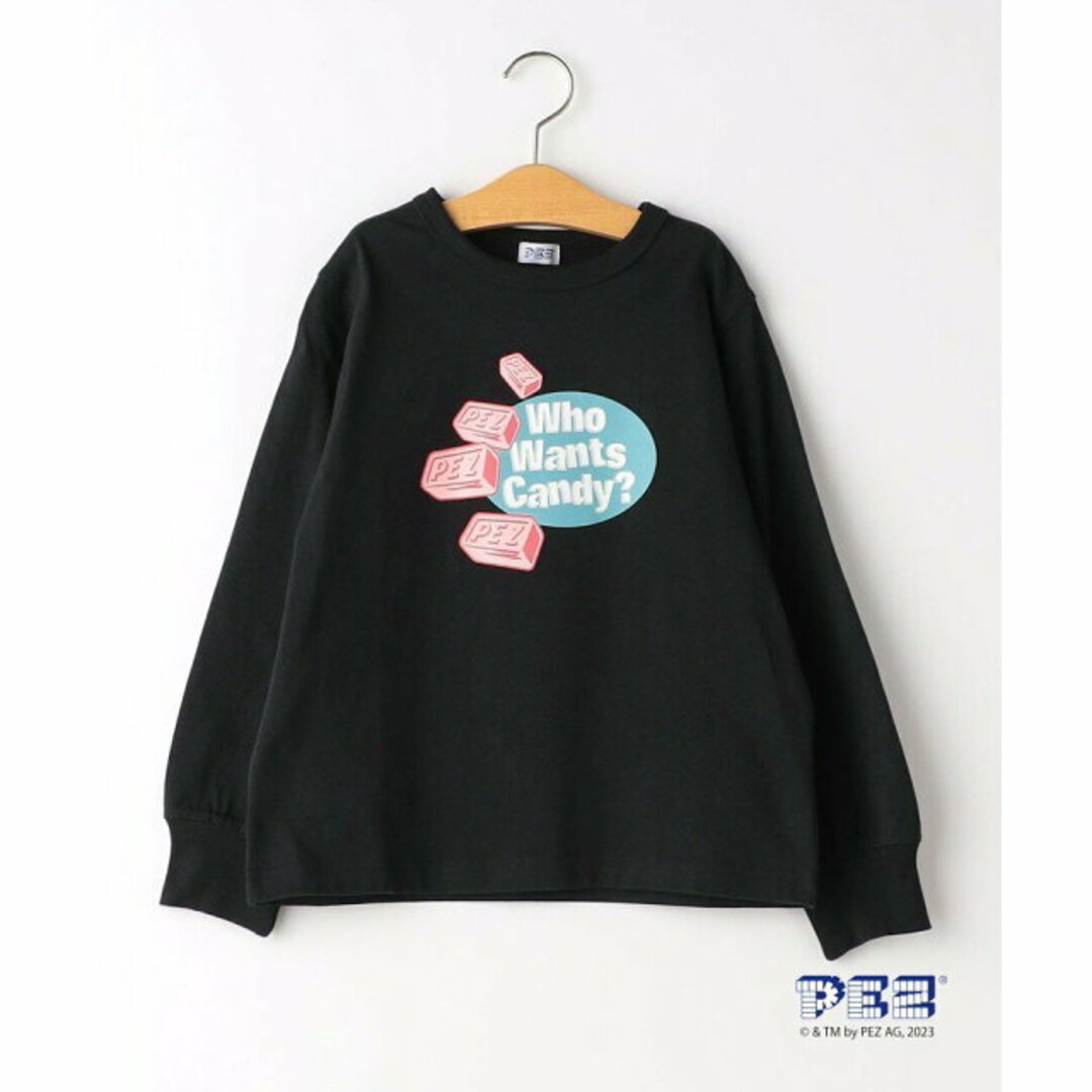 UNITED ARROWS green label relaxing(ユナイテッドアローズグリーンレーベルリラクシング)の【BLACK】【別注】<PEZ> PLAYFUL ロングスリーブTシャツ 110cm-130cm キッズ/ベビー/マタニティのキッズ服女の子用(90cm~)(Tシャツ/カットソー)の商品写真