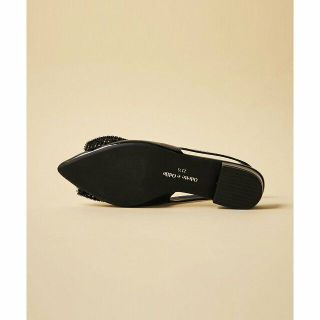 Odette e Odile(オデットエオディール)の【BLACK】【22cm】ビジューリボンバックベルト フラット20●↑ レディースの靴/シューズ(ハイヒール/パンプス)の商品写真