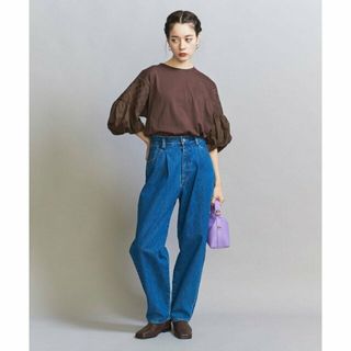 ビューティアンドユースユナイテッドアローズ(BEAUTY&YOUTH UNITED ARROWS)の【DK.BROWN】カットワーク バルーンスリーブカットソー -ウォッシャブル-(カットソー(長袖/七分))