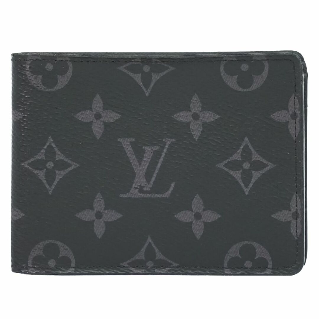 LOUIS VUITTON(ルイヴィトン)の本物 ルイヴィトン LOUIS VUITTON LV ポルトフォイユ ミュルティプル モノグラム エクリプス 折財布 ブラック M61695 ビトン 財布 ウォレット 中古 メンズのファッション小物(折り財布)の商品写真