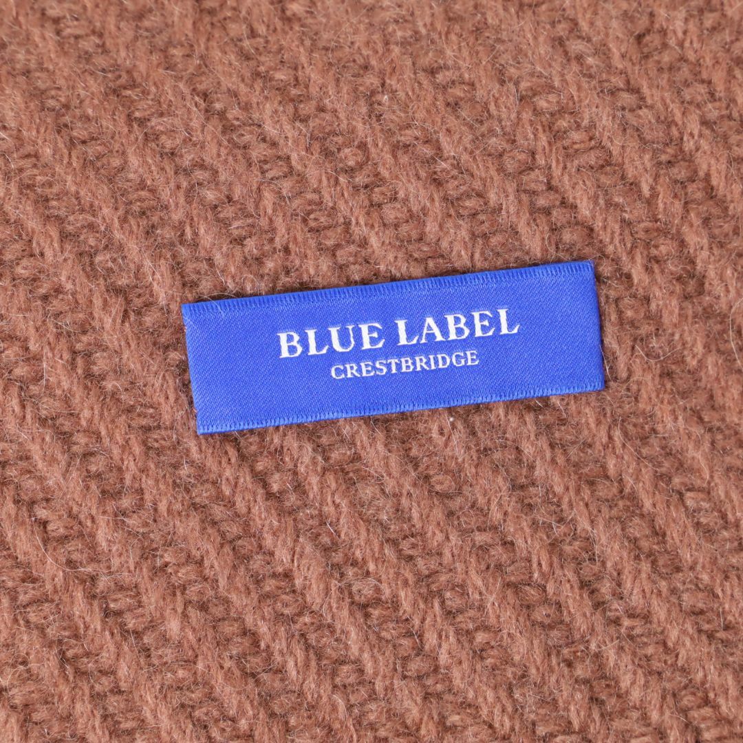 BLUE LABEL CRESTBRIDGE(ブルーレーベルクレストブリッジ)の710k新品 ブルーレーベル エアリーソリッドマフラー カシミヤ ウール ワイン レディースのファッション小物(マフラー/ショール)の商品写真