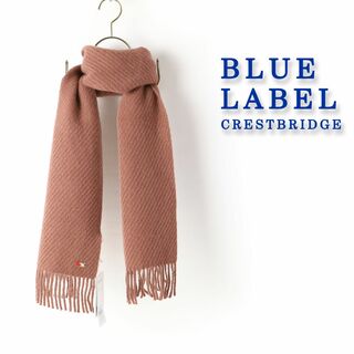 ブルーレーベルクレストブリッジ(BLUE LABEL CRESTBRIDGE)の710k新品 ブルーレーベル エアリーソリッドマフラー カシミヤ ウール ワイン(マフラー/ショール)