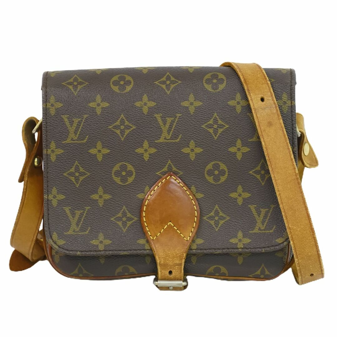 本物 ルイヴィトン LOUIS VUITTON LV カルトシエール MM モノグラム ショルダーバッグ ポシェット ブラウン M51253 Cartouchiere ビトン バッグレディース