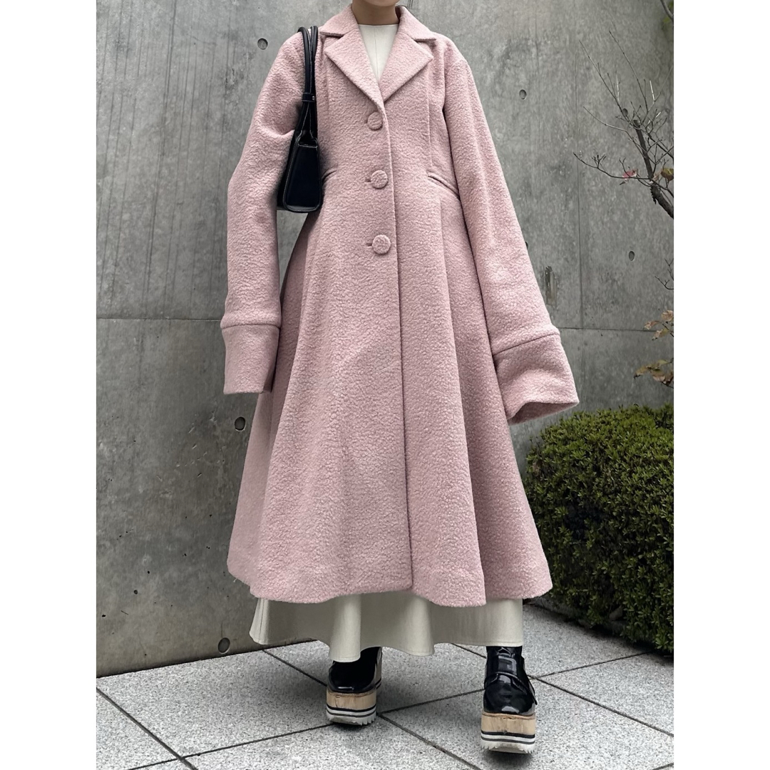 Honey mi Honey(ハニーミーハニー)のHONEY MI HONEY tuck long chester coat  レディースのジャケット/アウター(ロングコート)の商品写真