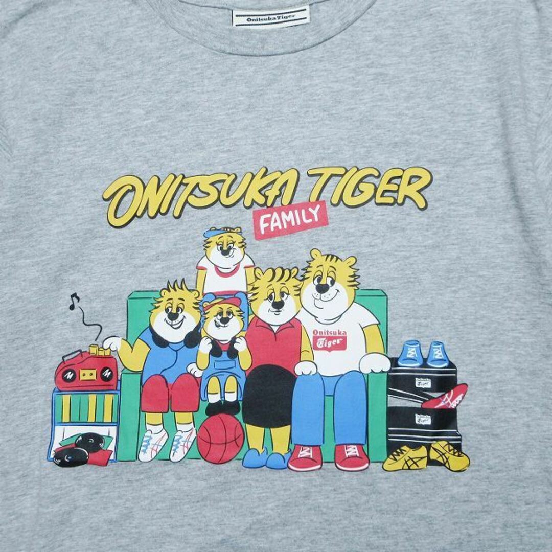 Onitsuka Tiger(オニツカタイガー)の美品 オニツカタイガー 虎 プリント ロゴ Tシャツ クルーネック/3 メンズ レディースのトップス(Tシャツ(半袖/袖なし))の商品写真