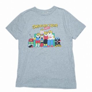 オニツカタイガー(Onitsuka Tiger)の美品 オニツカタイガー 虎 プリント ロゴ Tシャツ クルーネック/3 メンズ(Tシャツ(半袖/袖なし))