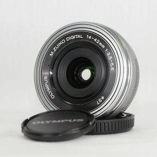 オリンパス(OLYMPUS)のオリンパス 電動パンケーキレンズ M.ZUIKO 14-42mm シルバー(レンズ(ズーム))