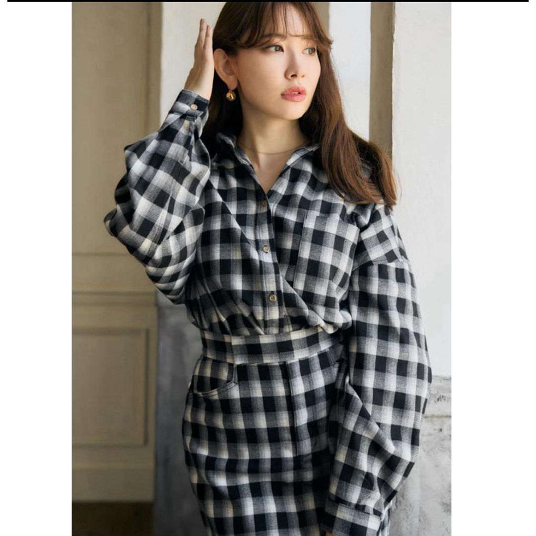 Oversized Check Shirt Set