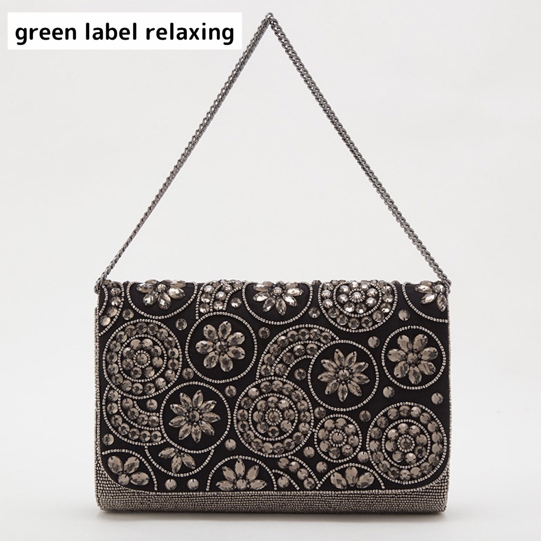 UNITED ARROWS green label relaxing(ユナイテッドアローズグリーンレーベルリラクシング)のgreen label relaxingビーズクラッチバッグ　ショルダーバッグ レディースのバッグ(クラッチバッグ)の商品写真