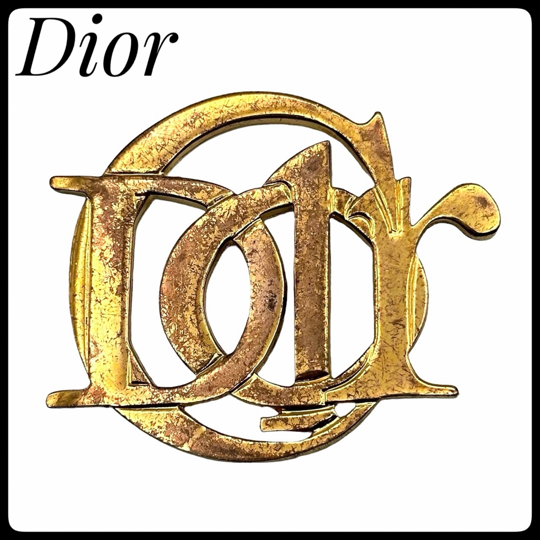 クリスマスChristian Dior  ロゴ ブローチ ブローチ ヴィンテージ