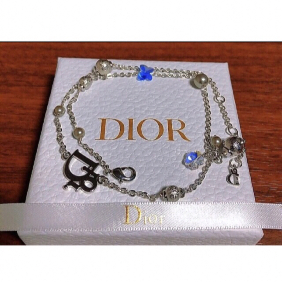 新品未使用新品 Dior ロゴ キラキラ ネックレス チェーン シルバー