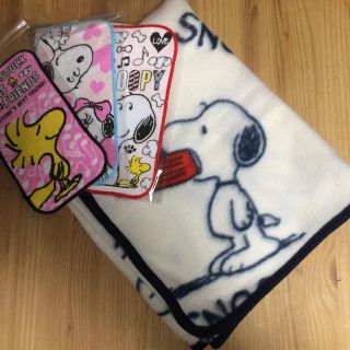 スヌーピー(SNOOPY)のスヌーピーブランケットとミニタオル(おくるみ/ブランケット)