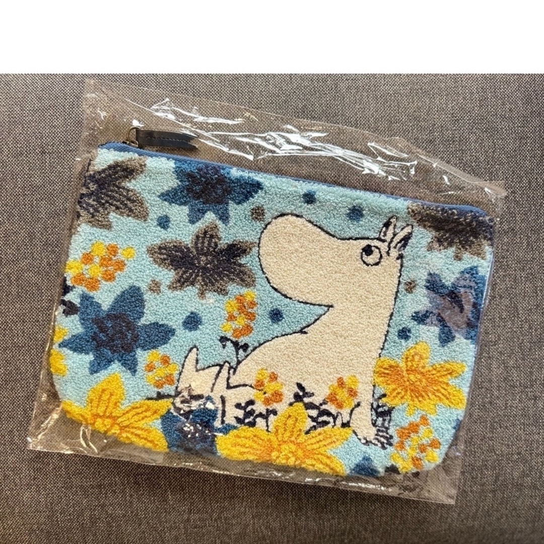 MOOMIN(ムーミン)の☆新品未使用ムーミンタオル生地×キャンバス地クラッチバッグ大 レディースのバッグ(クラッチバッグ)の商品写真