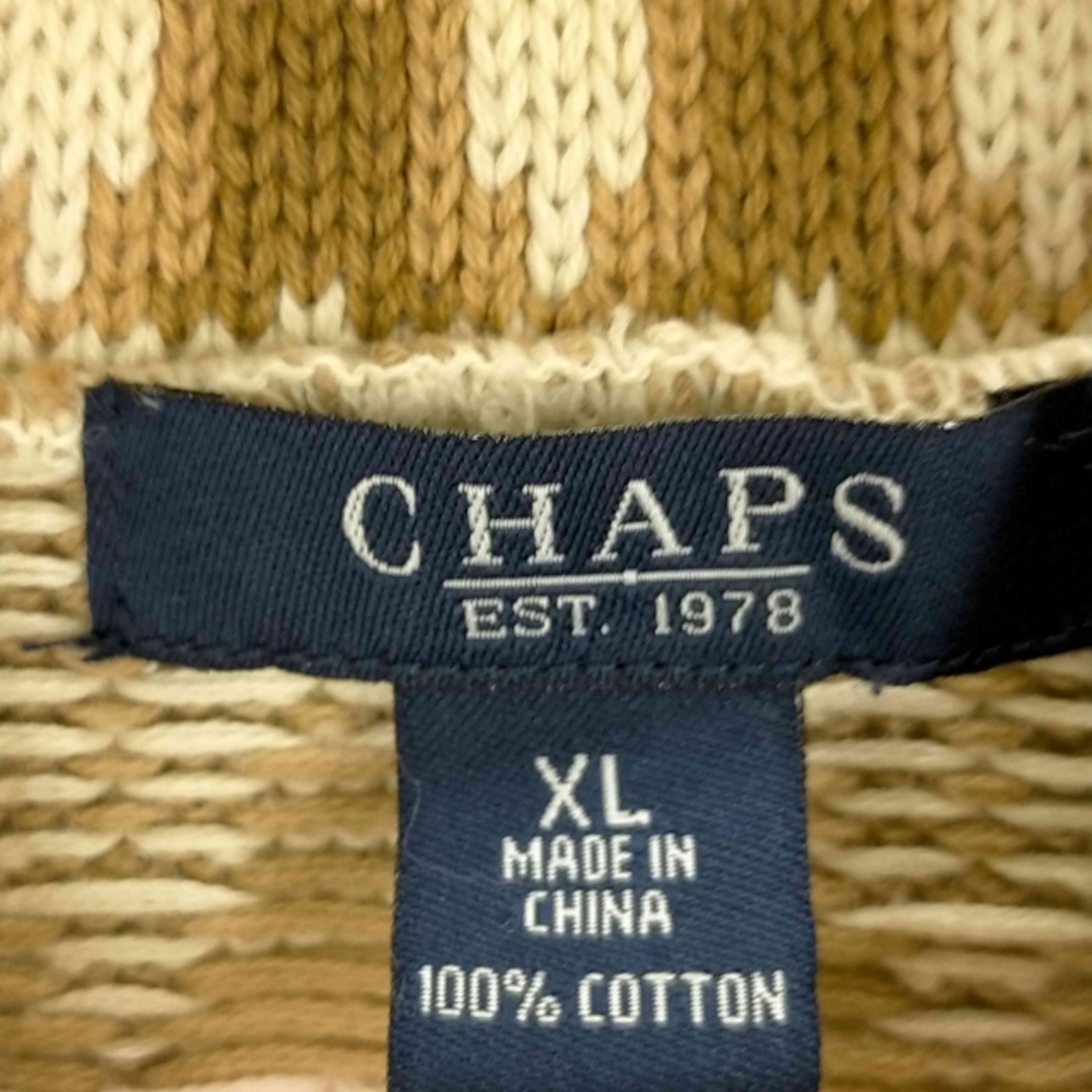 CHAPS(チャップス)のCHAPS(チャップス) ネイティブ柄 ショールカラー コットンニットベスト レディースのトップス(ニット/セーター)の商品写真