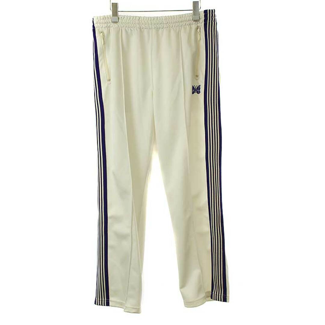 Needles ニードルズ 23SS  Track Pant - Poly Smooth サイドライントラックパンツ ホワイト L MR286新古品使用感の無い新品同様品Ａ