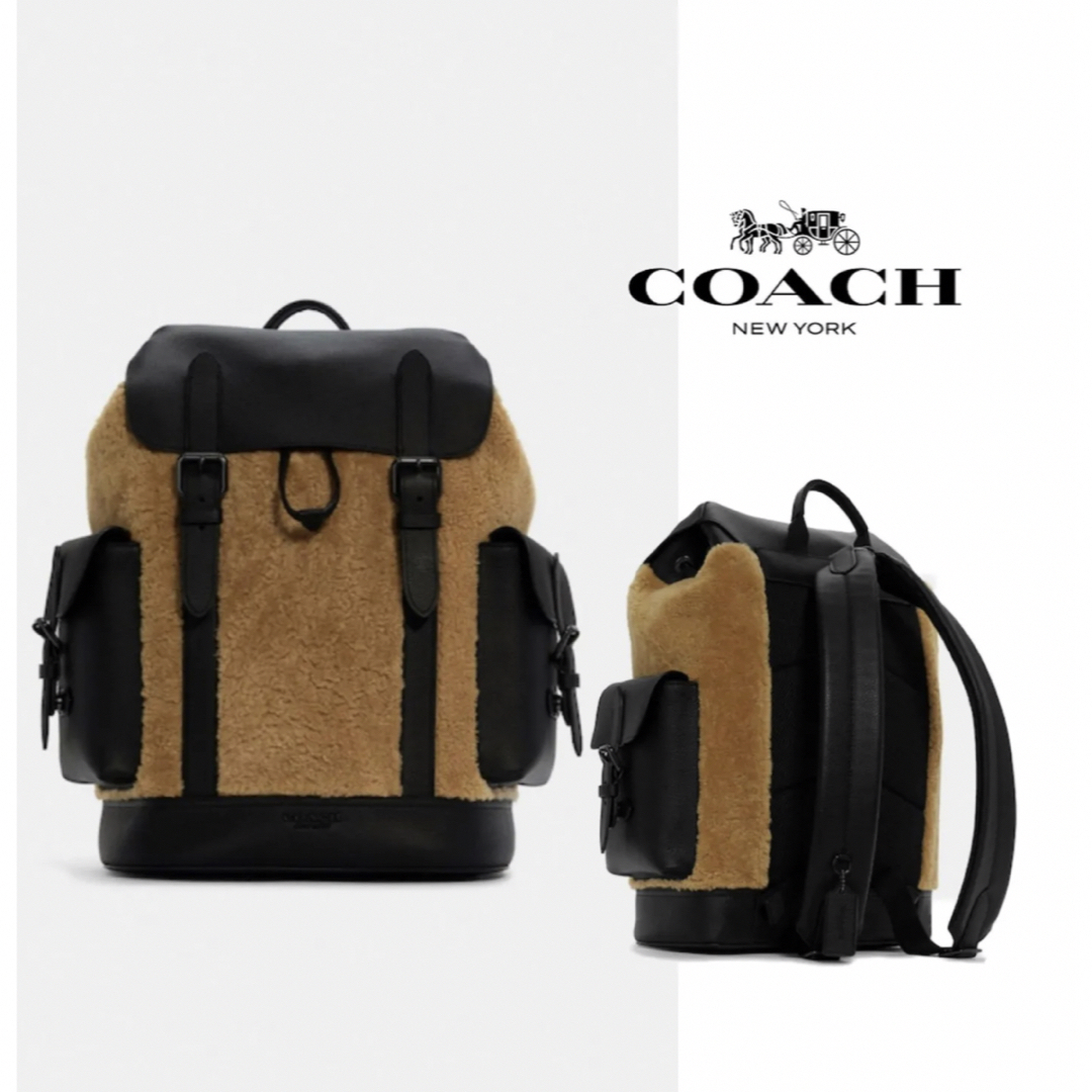 値下げ！！COACH(コーチ) ユニセックス　もこもこボアリュックバッグ