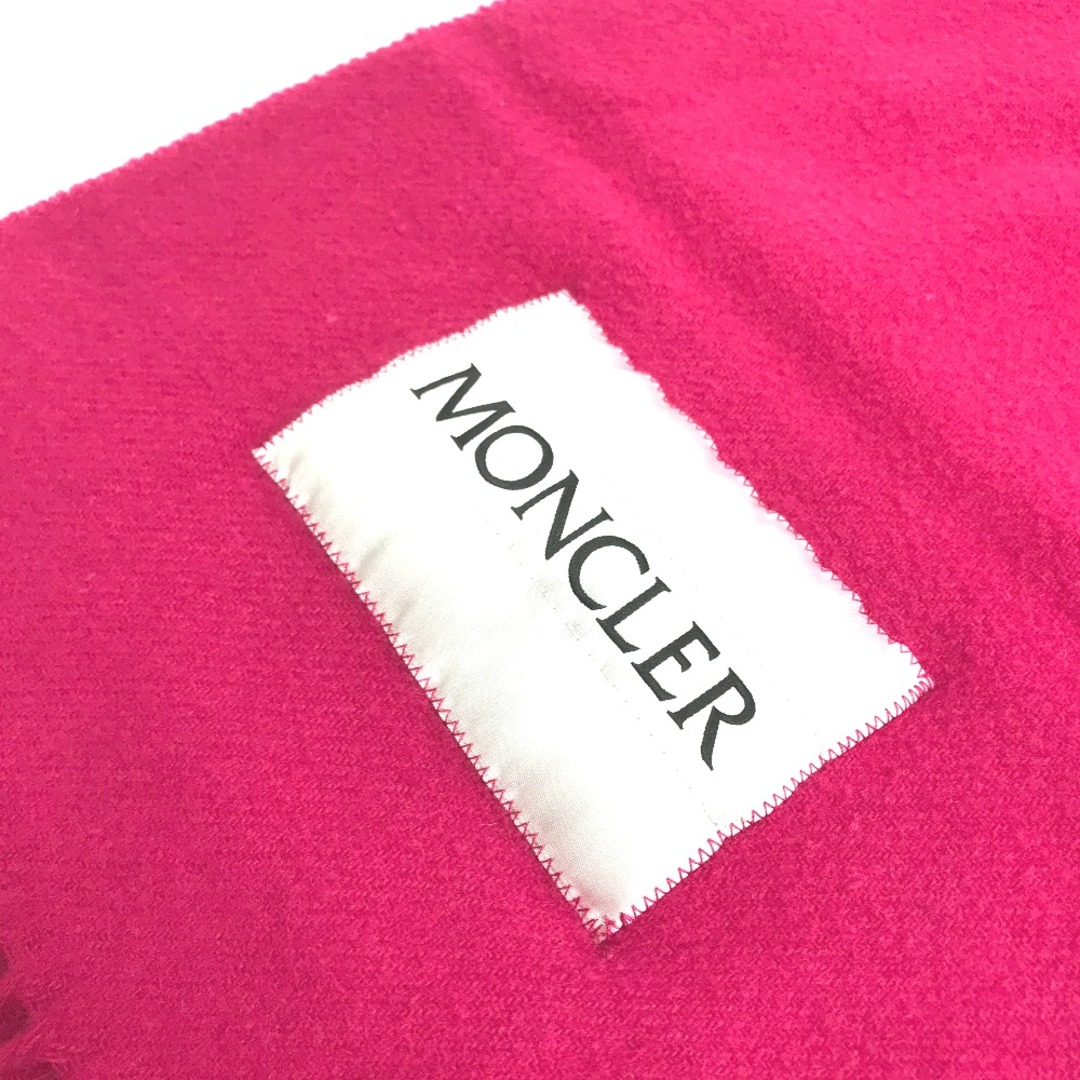 モンクレール MONCLER ダウン ロゴ フリンジ マフラー ウール ピンク モンクレール MONCLER ダウン ロゴ フリンジ マフラー ウール ピンク