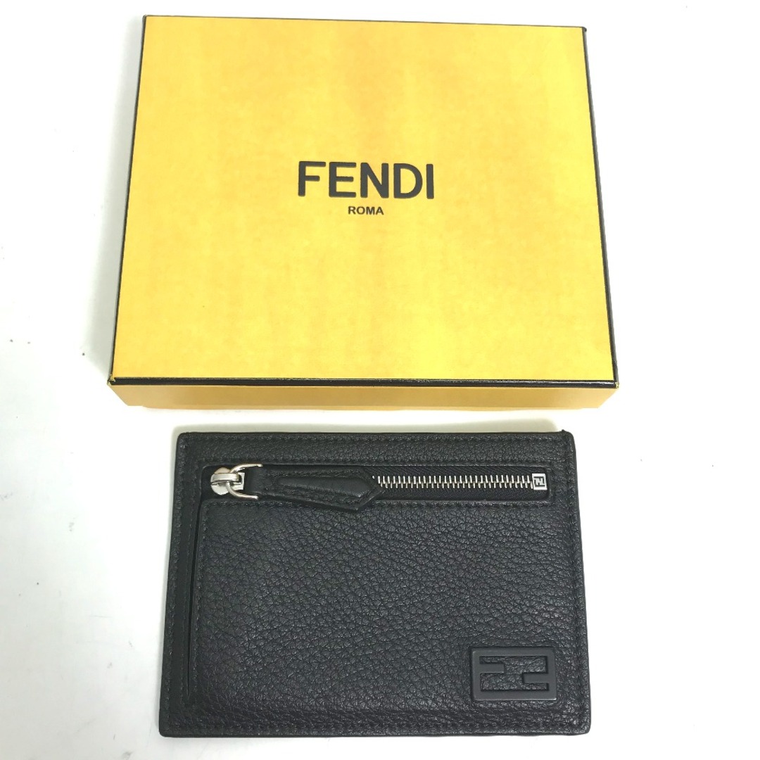 FENDI(フェンディ)のフェンディ FENDI ロゴ 7M0310 フラグメントケース 小銭入れ 財布 コインケース レザー ブラック メンズのファッション小物(コインケース/小銭入れ)の商品写真