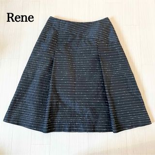 ルネ(René)のルネ　rene スカート　フレア　ボーダーストライプ　(ひざ丈スカート)