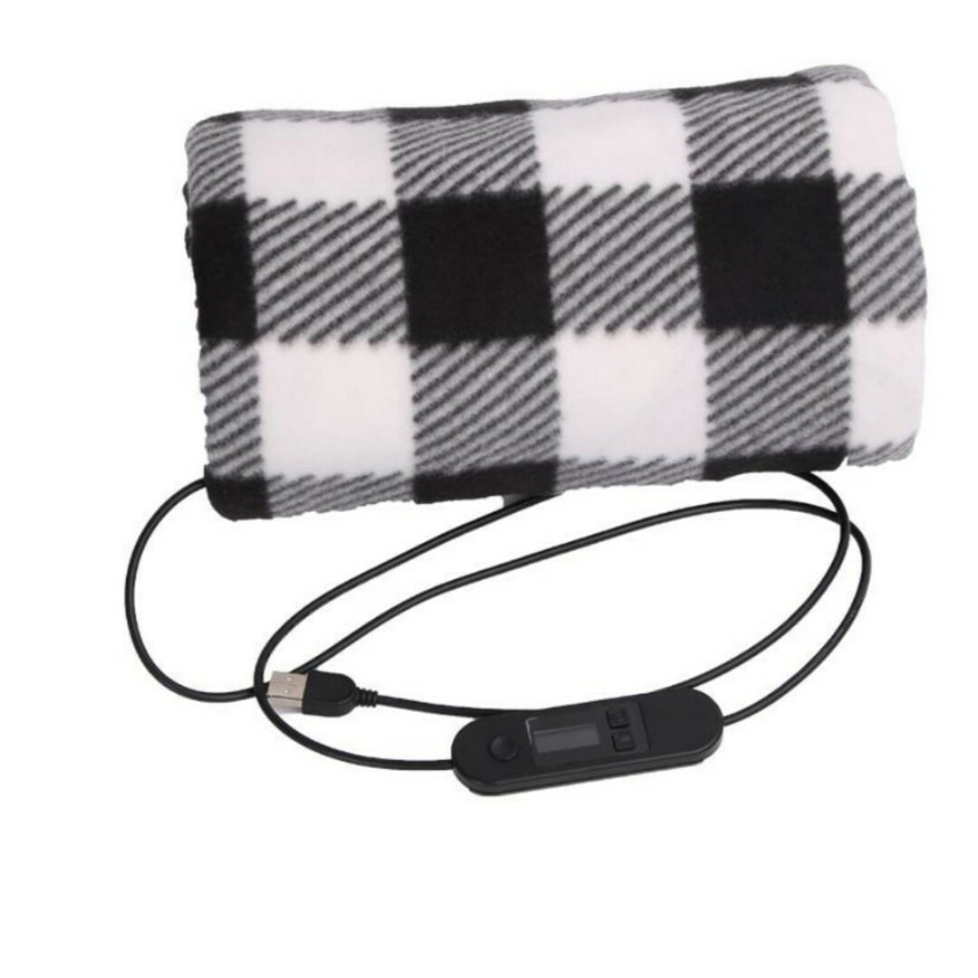 電気毛布 USB 冬 暖かい モノトーン インテリア スマホ/家電/カメラの冷暖房/空調(電気毛布)の商品写真