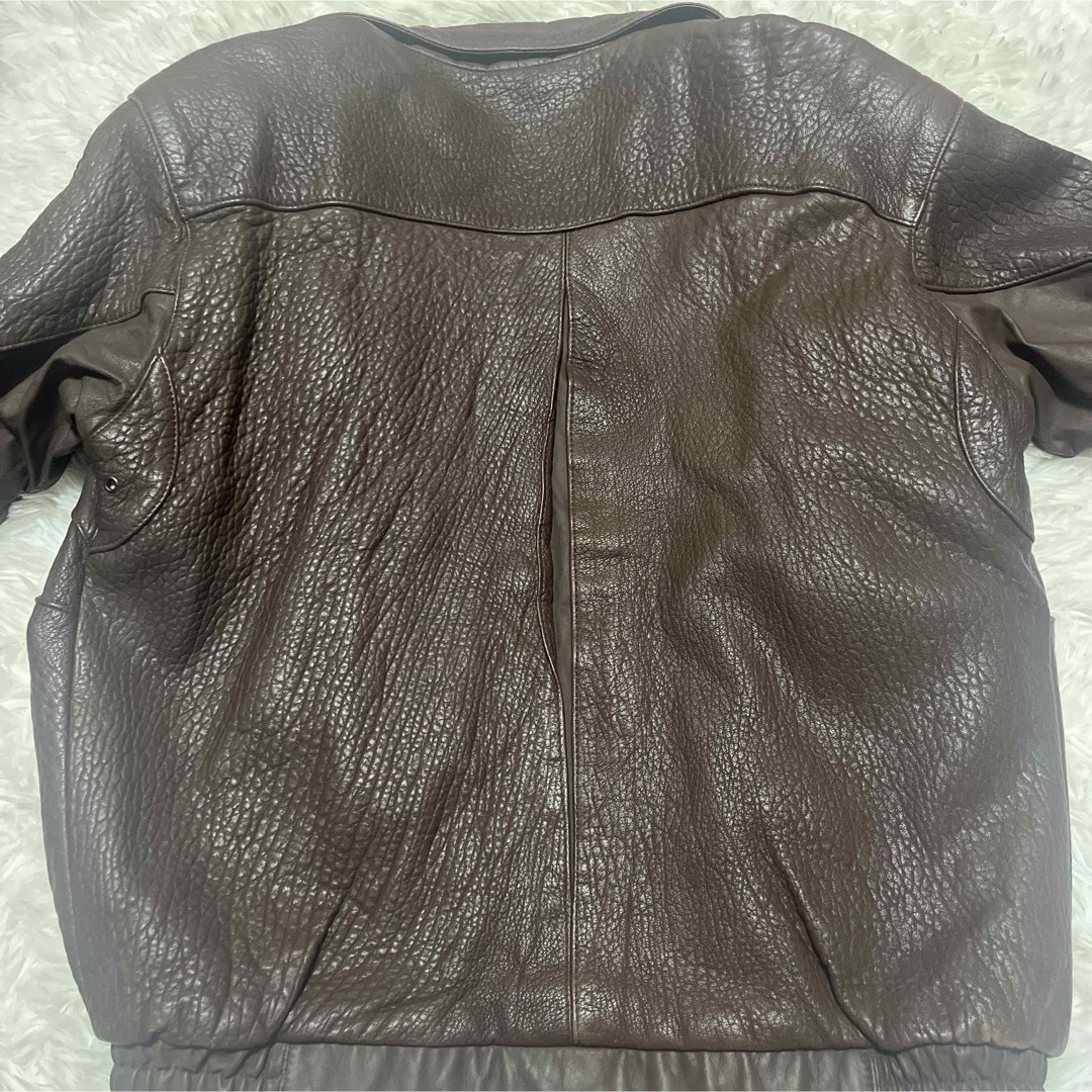 DURANTE 牛革 レザージャケット 内側キルティング ブラウン サイズM メンズのジャケット/アウター(レザージャケット)の商品写真