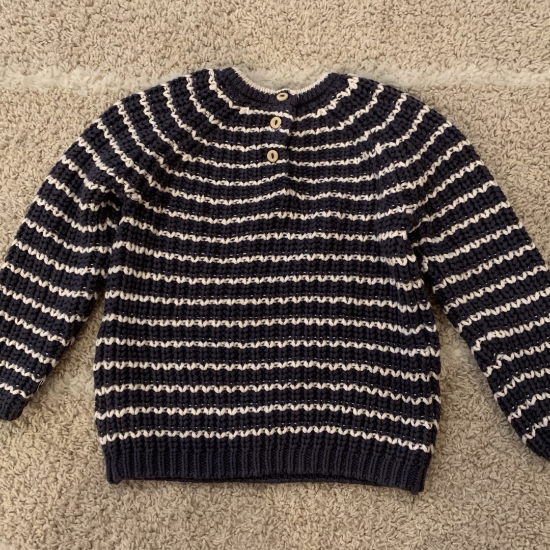 H&H(エイチアンドエイチ)のH&M キッズボーダーセーター キッズ/ベビー/マタニティのキッズ服女の子用(90cm~)(ニット)の商品写真