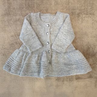 ハンドメイド　ニットワンピース　70cm(ワンピース)