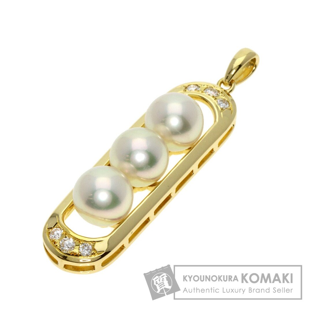 MIKIMOTO アコヤパール 真珠 ダイヤモンド ペンダントトップ K18YG レディース約4cm重量