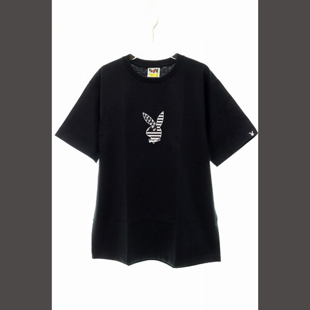 69cm袖丈APE PLAYBOY エイプ プレイボーイ コラボ TEE Tシャツ L  黒