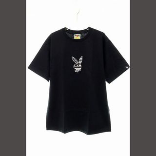 アベイシングエイプ(A BATHING APE)のAPE PLAYBOY エイプ プレイボーイ コラボ TEE Tシャツ L  黒(Tシャツ/カットソー(七分/長袖))