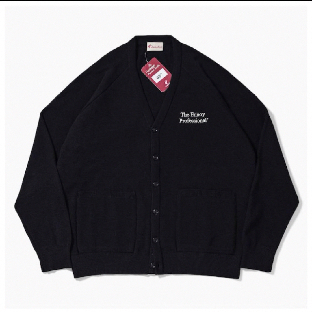 スタイリスト私物ennoy BUTTON CARDIGAN BLACK Sサイズ