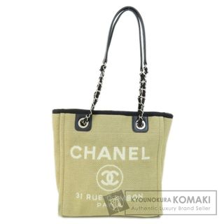 CHANEL - CHANEL ドーヴィル シルバー金具 トートバッグ キャンバス