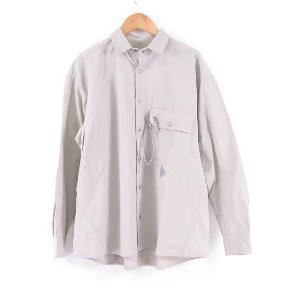 and wander(アンドワンダー)の美品 and wander アンドワンダー 574-3283071 light w cloth shirt シャツ WM ナイロン 他 カラビナ レディース AM5075A47  レディースのトップス(シャツ/ブラウス(半袖/袖なし))の商品写真