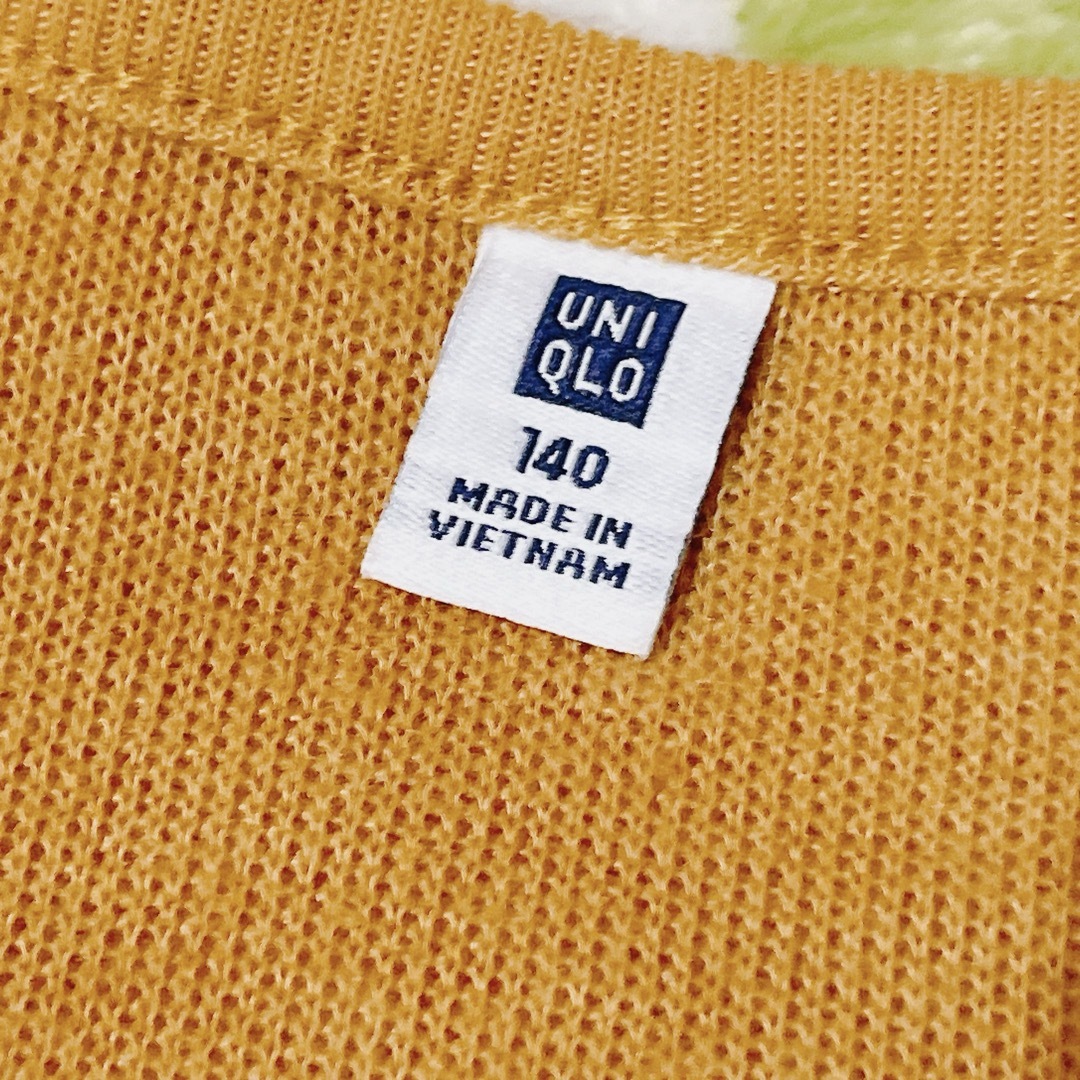 UNIQLO(ユニクロ)のUNIQLOキッズポケット付きカーディガン(キャメル)140cm キッズ/ベビー/マタニティのキッズ服男の子用(90cm~)(カーディガン)の商品写真