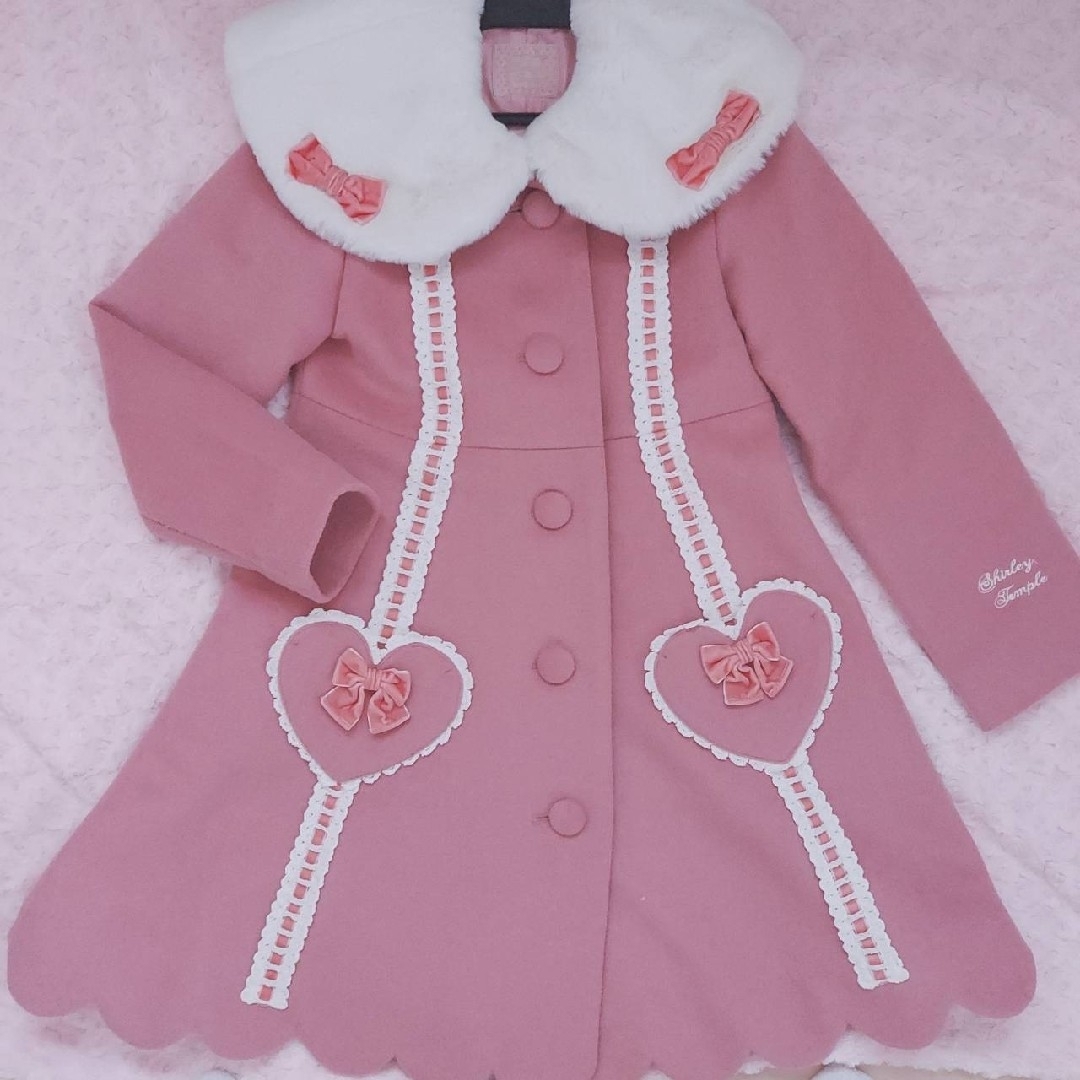 Shirley Temple(シャーリーテンプル)のシャーリーテンプル　ウールコート　ピンク　140新品 キッズ/ベビー/マタニティのキッズ服女の子用(90cm~)(コート)の商品写真