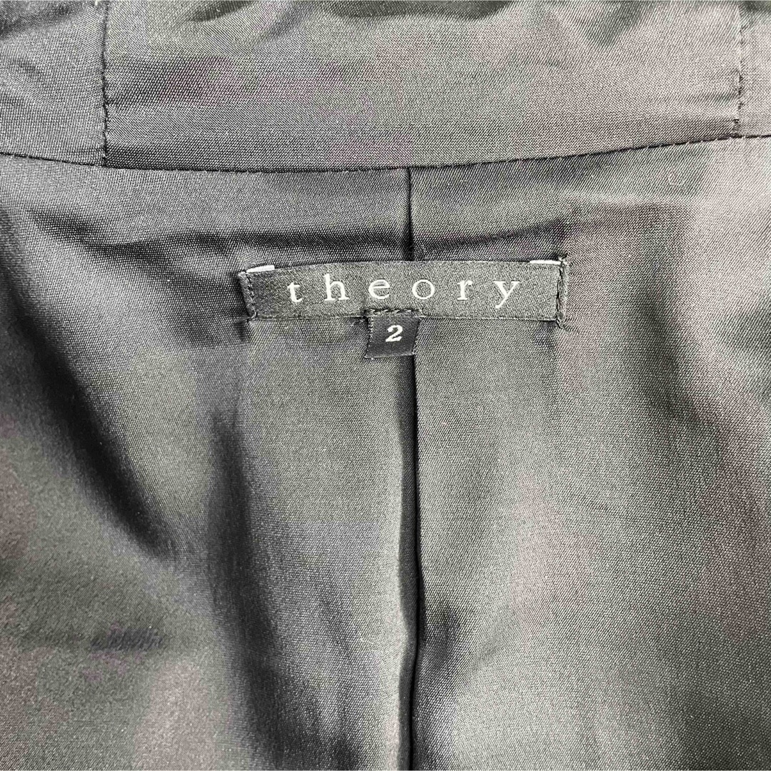 theory(セオリー)の極美品＊theory セオリー アンゴラ混 ラクーンファー付きダッフルコート 黒 レディースのジャケット/アウター(ダッフルコート)の商品写真