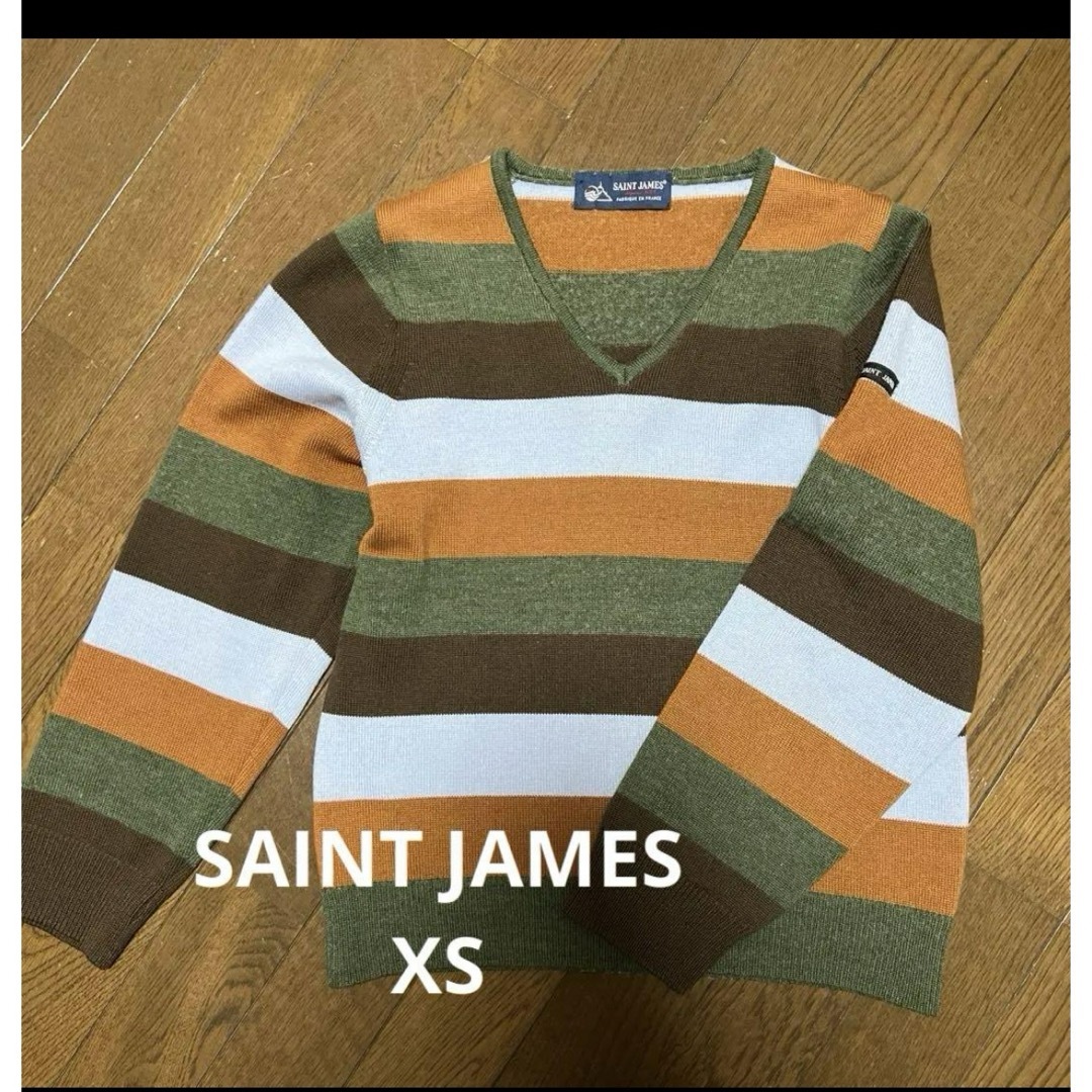 【美品】SAINT JAMES ニット ウール XS ボーダー フランス製