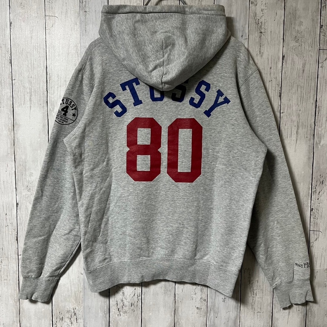 stussy ステューシー パーカー プリントロゴ 両面ロゴ 背番号 80