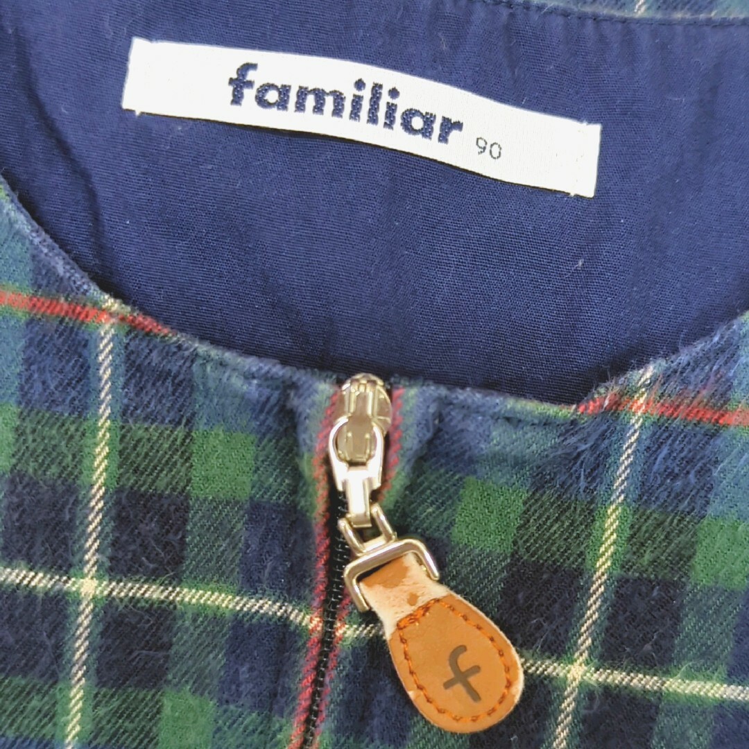 familiar(ファミリア)のfamiliar　ファミリア　ワンピース　ジャンパースカート キッズ/ベビー/マタニティのキッズ服女の子用(90cm~)(ワンピース)の商品写真