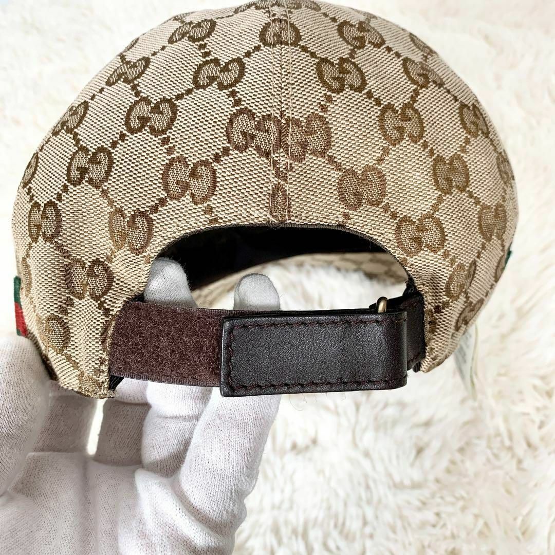 Gucci(グッチ)の【美品】グッチ ベースボールキャップ 帽子 GGキャンバス シェリーライン レディースの帽子(キャップ)の商品写真