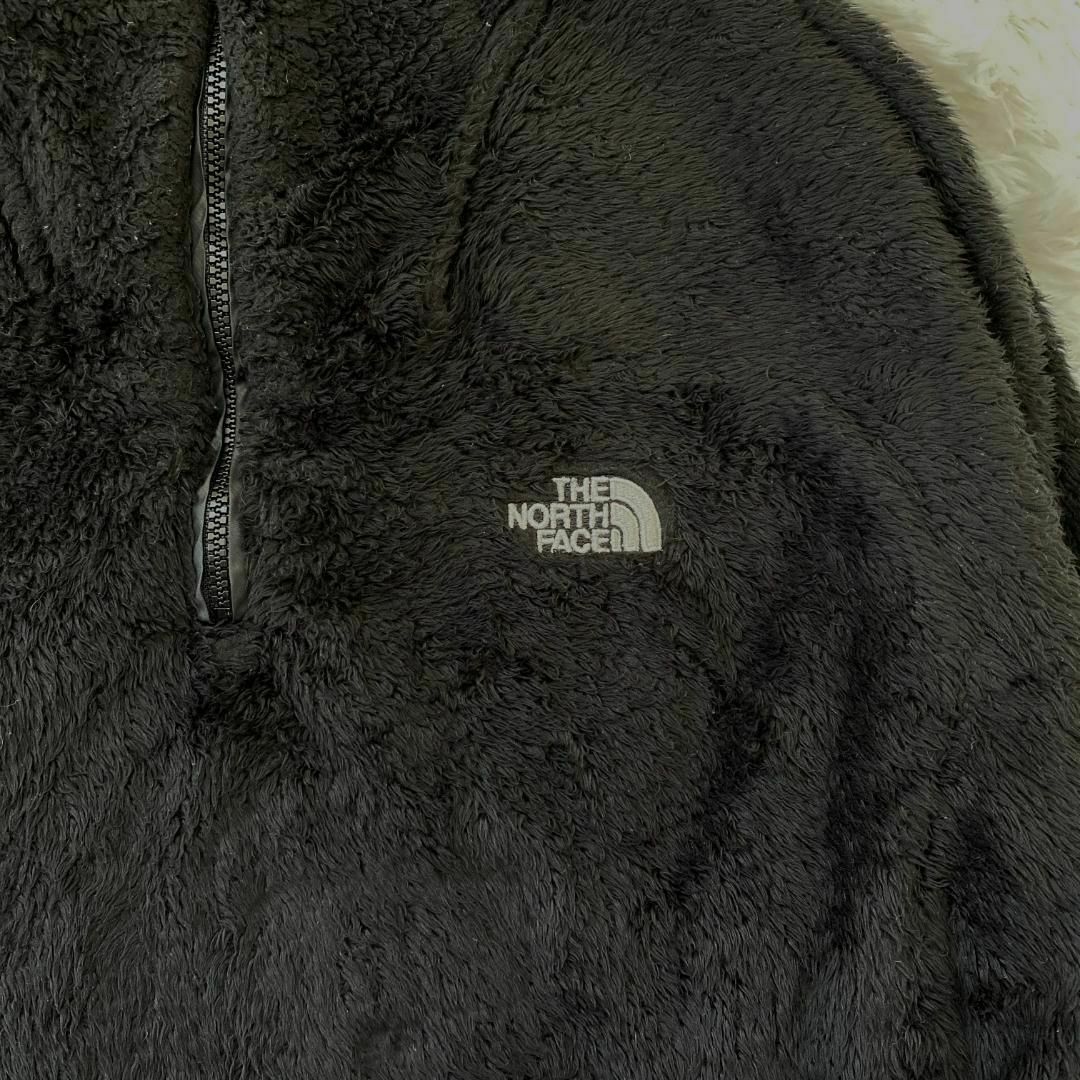 THE NORTH FACE(ザノースフェイス)のc13ノースフェイス レディース ボアフリース ハーフジップ ロゴ刺繍ブラック レディースのトップス(その他)の商品写真