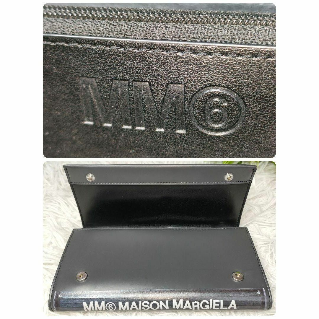 MM6(エムエムシックス)のエムエム6メゾンマルジェラ 長財布 総柄 ブラック MM6 長財布 黒 レディースのファッション小物(財布)の商品写真