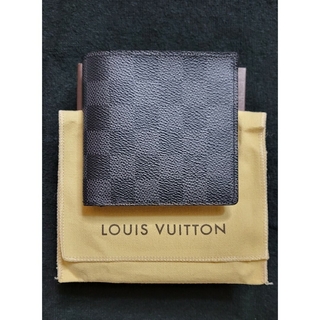 ルイヴィトン(LOUIS VUITTON)の極美品　ルイヴィトン　ダミエ　グラフィット　ポルトフォイユ　マルコ　二つ折り(折り財布)