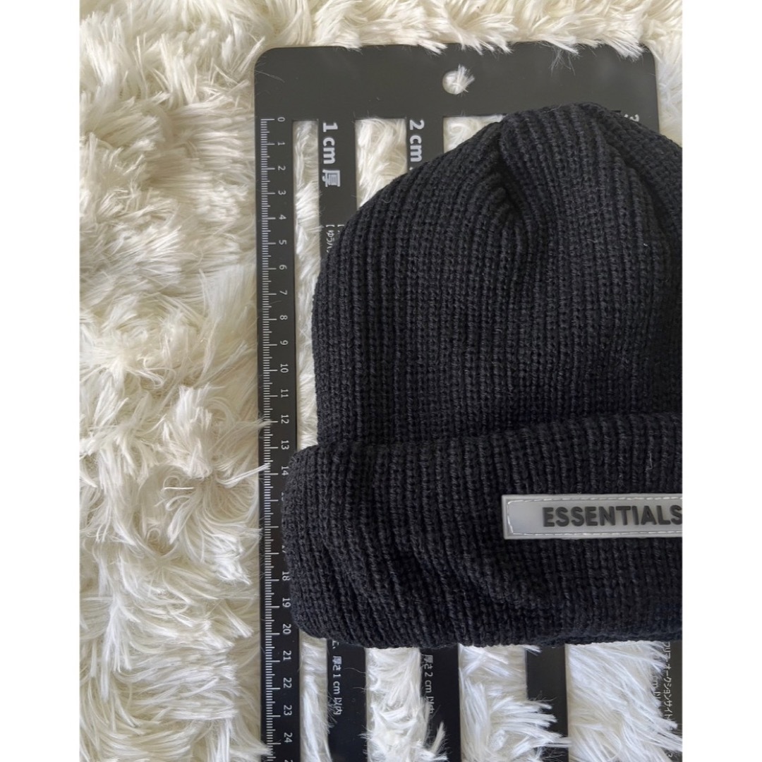 エッセンシャルズ‼️ESSENTIALS FOG ニット帽　ビーニー　ブラック メンズの帽子(ニット帽/ビーニー)の商品写真